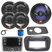 JBL Marine Radio, ANT, LED Sub, 4x 6.5" 225W Black Speakers,Spa Bezel, Adapter