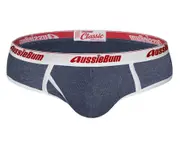 Classic Original Navy Marle Brief L