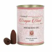 Crystal Wonderland Dragon Blood 24 Backflow Incense Cones Goloka