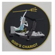 3" PICKLE RICK GOD'S CHARIOT HOOK & LOOP PVC PATCH
