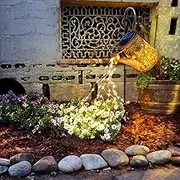 Solar Watering Can Fairy Lights with Cascading Outdoor Garden Decor, Waterproof Butterfly Hanging Lanterns Yard Patio Lawn Porch Decorative Outside,Mothers Birthday Day Gifts for Mom Women Grandma