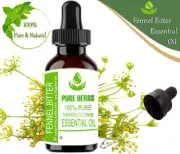 Pure Herbs Fennel bitter 100% Pure & Natural Foeniculum Vulgare Essential Oil