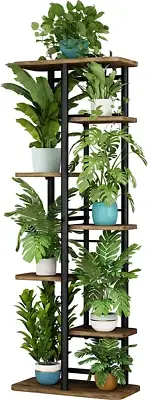 7 Tier 8 Potted Plant Stand Indoor Outdoor Planter Rack Storage Organizer for Pa