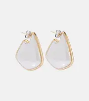 [Bottega Veneta] Bottega Veneta Fin Small 18kt gold-plated sterling silver earrings One Size silver