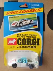 CORGI WHIZZWHEELS - PORSCHE CARRERA 6 [WHITE] CAR MINT VHTF BLISTER CARD GOOD
