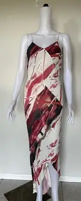 SABA Womens Sz 4 Print Long Dress New Strappy Maxi