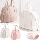 Waterproof Shell Cosmetic Bag PU Leather Storage Tool with Handle Women