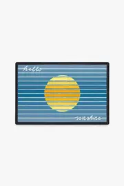 Hello Sunshine Blue Doormat