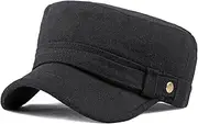 [HAMKVBPR] Flat Top Cap Men's Warm Tweed Warm Duck Tongue Cap Retro Flat Cap for Women and Men