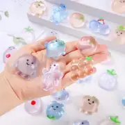 5/10PCS Mini Transparent Fruit Mochi Squishy Stress Relief Toys for Kids Birthda