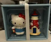 New Blue Sky Clayworks Sailor Hello Kitty & Light House Salt & Pepper Shakers