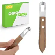 Channel Knife Lemon Peeler - Citrus Zester Tool with Wooden Handle Stainless ...