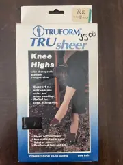 TRUFORM TruSheer Knee Highs 20-30mmHg Black Medium