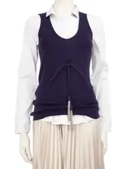 White & Purple Overlay & Shirt Set