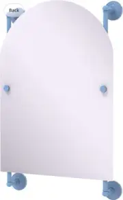 ALLIED BRASS Prestige Que Arched Top Frameless Rail Mounted Mirror Troll Blue