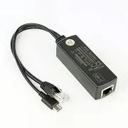DSLRKIT USB Type C 5V 2.4A Active PoE Splitter Power Over Ethernet 802.3af 100mbps