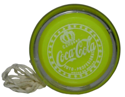 VINTAGE TOY MEXICAN GENUINE YO-YO PROFESSIONAL CHAMPION CROWN COCA COLA YELLOW