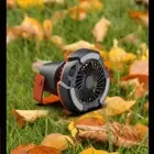 Battery Powered Portable Camping Fan with Tent LED Light Hanging Hook
