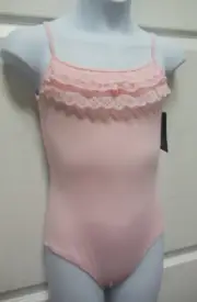 NWT Bloch Dance Lilac Camisole Leotard Scallop Edge Frill lg Child 12c CL7360
