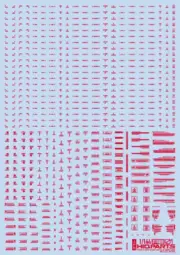 HiQ Parts 1/144 RB01 Caution Decal One Color Red (1pc)