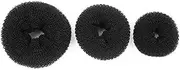 Frcolor Hair Donut Bun Ring Styler Maker For Women Pack Of 3 (Black)
