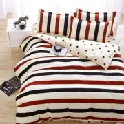 Bedroom Set Simple Fashion Duvet Cover Bed Sheet Pillow Case Double sided Queen