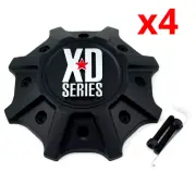 Set of 4 KMC XD Series Matte Black 20" Bolt On XD825 Wheel Center Cap M-1015MB