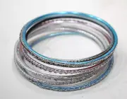 Bangle Bracelets Assorted Set of10 Glitter Bangles