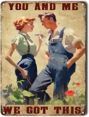Aluminum Tin Signs You and Me We Got This A Frame Couple In 6x8inch, Style A