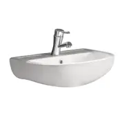 450*360*195mm FIE RAK Compact Gloss White Ceramic Arch Wall Hung Basin