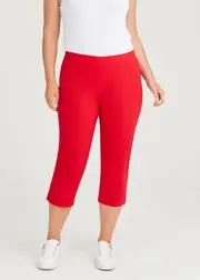 [Taking Shape] Taking Shape Expose Split Hem Crop Pant Size 22 in Racing RED, Viscose - Plus Size Women's Clothing Racing Red