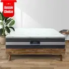Memory Foam Mattress Topper 7 Zone 5Cm Thick Foldable Bamboo Cover White Blue