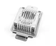 E02 2PCS Stainless Steel Egg Cutter Kitchen Gadget Egg Slicer Egg Slicer for Hard Boiled Eggs Strawberry Soft Fruit