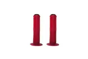 Bulletproof 140mm Mountain Bike Mushroom Grips with end plug Red