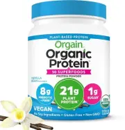 Orgain Organic Vegan Protein + 50 Superfoods Powder, Vanilla Bean - 21g Plant Ba