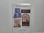 Country Appliques Quilt Pattern - Cat & Bird (4 Projects) #CA-88 - Uncut