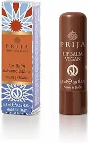 Prija Vegan Lip Balm with Jojoba Oil, Shea Butter and Sunflower Wax, Pampers your Lips Naturally, Hydrating Lip Balm Stick 4.5ml