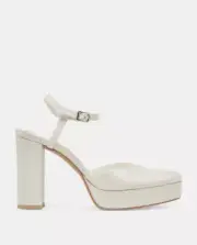 NWB Dolce Vita Claud Heels White Satin size 6
