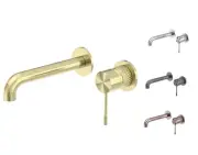 OPAL WALL BASIN/BATH MIXER ( SEPARATE BACK PLATE) Brushed Nickel, Graphite, B...