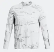 Under Armour Men's UA Fish Pro Camo Long Sleeve 1383573 100 White/Gray/Black NWT