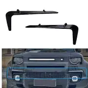 Front Bumper Side Vent Fin Splitter Trim For Land Rover Defender 2020-2025 Black (for: Land Rover)