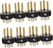 MINAOLULUS 8pcs XLR Male Connector Plug for Microphone Audio Plug Pin Adapter for Ktv Durable Metal Construction Compatibility with Audio Equipment and Easy Installation