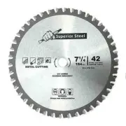 7 1/4" Carbide Tip for Ferrous Metal Steel Cutting Circular Saw Blade
