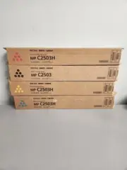 Ricoh MP C2503H Genuine Toner Cartridges Set Of 4 C,M,Y,K FOR MP C2503 - NEW