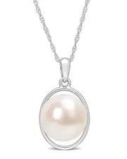 Rina Limor 10K 9.5-10mm Pearl Oval Pendant