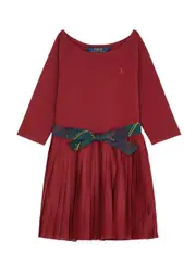 Polo Ralph Lauren Kids Bow-embellished Stretch-cotton Dress (1.5-6 Years) - Red - 3/3T (3 Years) 3/3T (3 years)