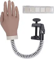 Practice Hand for Acrylic Nails with Stand Bracket, Flexible Bendable Silicone Fake Hand for Nails Art Practice Tool, Realistic Mannequin Hand, Nail Practice Hand for Beginners