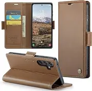 [Phernykas] Cover for Samsung Galaxy A35 5G Wallet Case with Card Holder, Kickstand RFID Blocking Magnetic Closure Shockproof Protective PU Leather Case for Samsung Galaxy A35 5G Flip Wallet - Brown