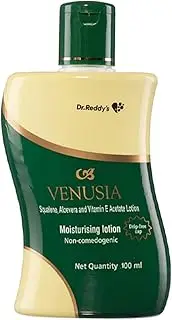 Green Velly Indian Venusia Moisturizing Lotion with Aloe Vera, Vitamin E and Squalene, Everyday use Lotion, Smooth and Moisturized Skin for Long Hours, Non-Greasy, 100ml