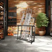 2 Tiers Gun Display Rack Freestanding Indoor Gun Rack for Shooting Hunting Range